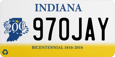 IN license plate 970JAY