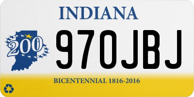 IN license plate 970JBJ