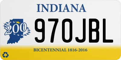 IN license plate 970JBL