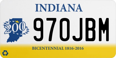 IN license plate 970JBM
