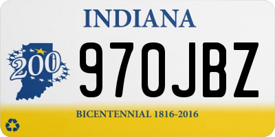 IN license plate 970JBZ