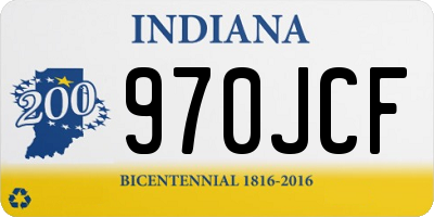 IN license plate 970JCF