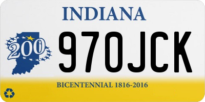IN license plate 970JCK