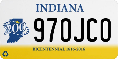 IN license plate 970JCO