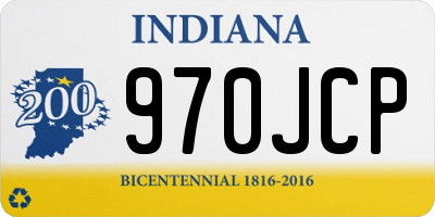 IN license plate 970JCP