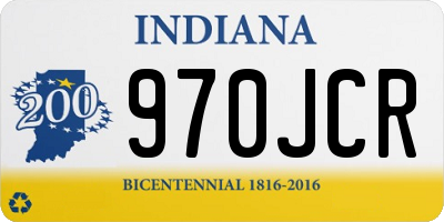 IN license plate 970JCR