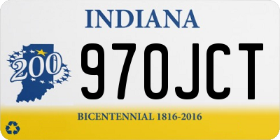 IN license plate 970JCT