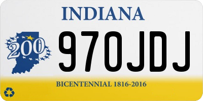 IN license plate 970JDJ