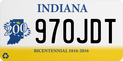 IN license plate 970JDT