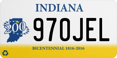 IN license plate 970JEL