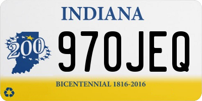 IN license plate 970JEQ
