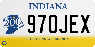IN license plate 970JEX