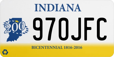 IN license plate 970JFC