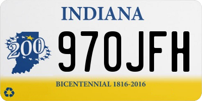 IN license plate 970JFH
