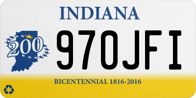 IN license plate 970JFI