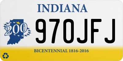 IN license plate 970JFJ