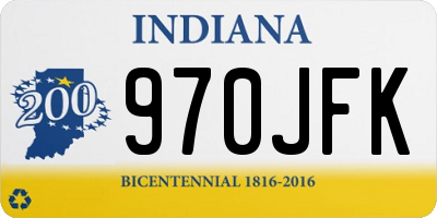 IN license plate 970JFK