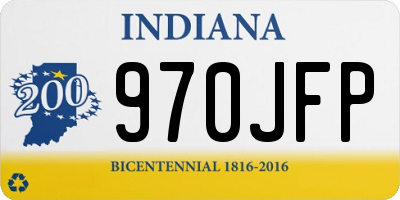 IN license plate 970JFP