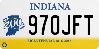 IN license plate 970JFT