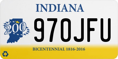 IN license plate 970JFU