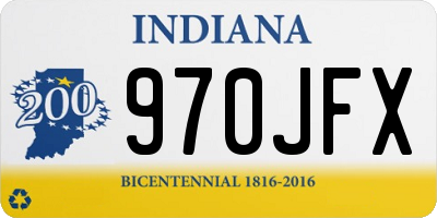 IN license plate 970JFX