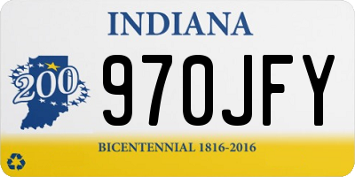 IN license plate 970JFY