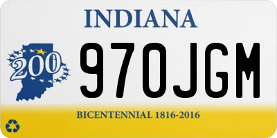 IN license plate 970JGM
