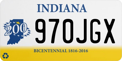 IN license plate 970JGX
