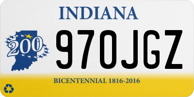 IN license plate 970JGZ
