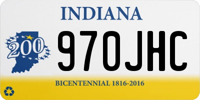 IN license plate 970JHC