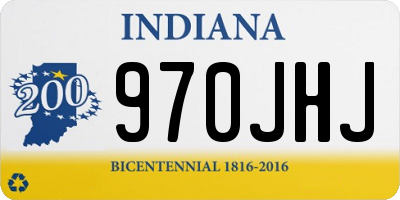 IN license plate 970JHJ