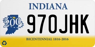 IN license plate 970JHK
