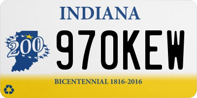 IN license plate 970KEW