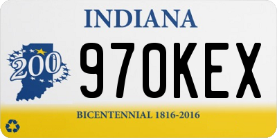IN license plate 970KEX