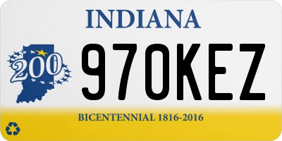 IN license plate 970KEZ