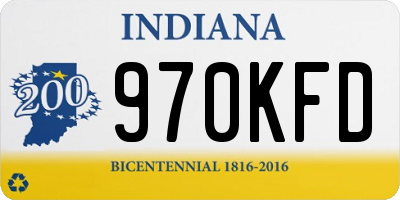 IN license plate 970KFD