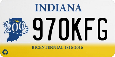 IN license plate 970KFG