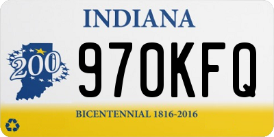 IN license plate 970KFQ