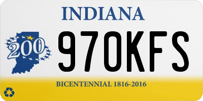 IN license plate 970KFS