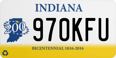 IN license plate 970KFU
