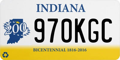 IN license plate 970KGC