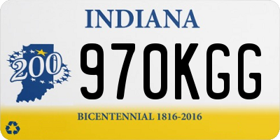 IN license plate 970KGG