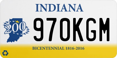 IN license plate 970KGM