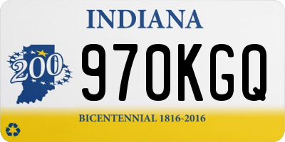IN license plate 970KGQ