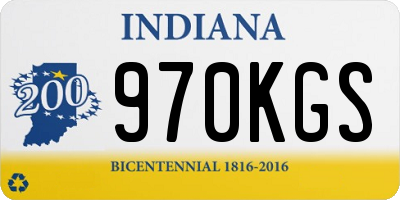 IN license plate 970KGS