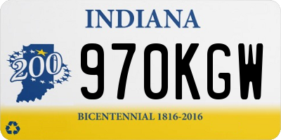 IN license plate 970KGW