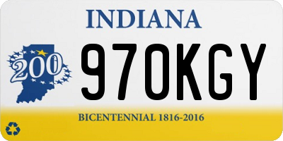 IN license plate 970KGY