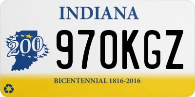 IN license plate 970KGZ