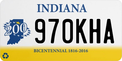 IN license plate 970KHA