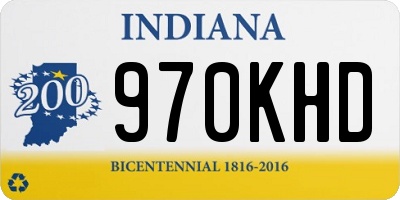 IN license plate 970KHD